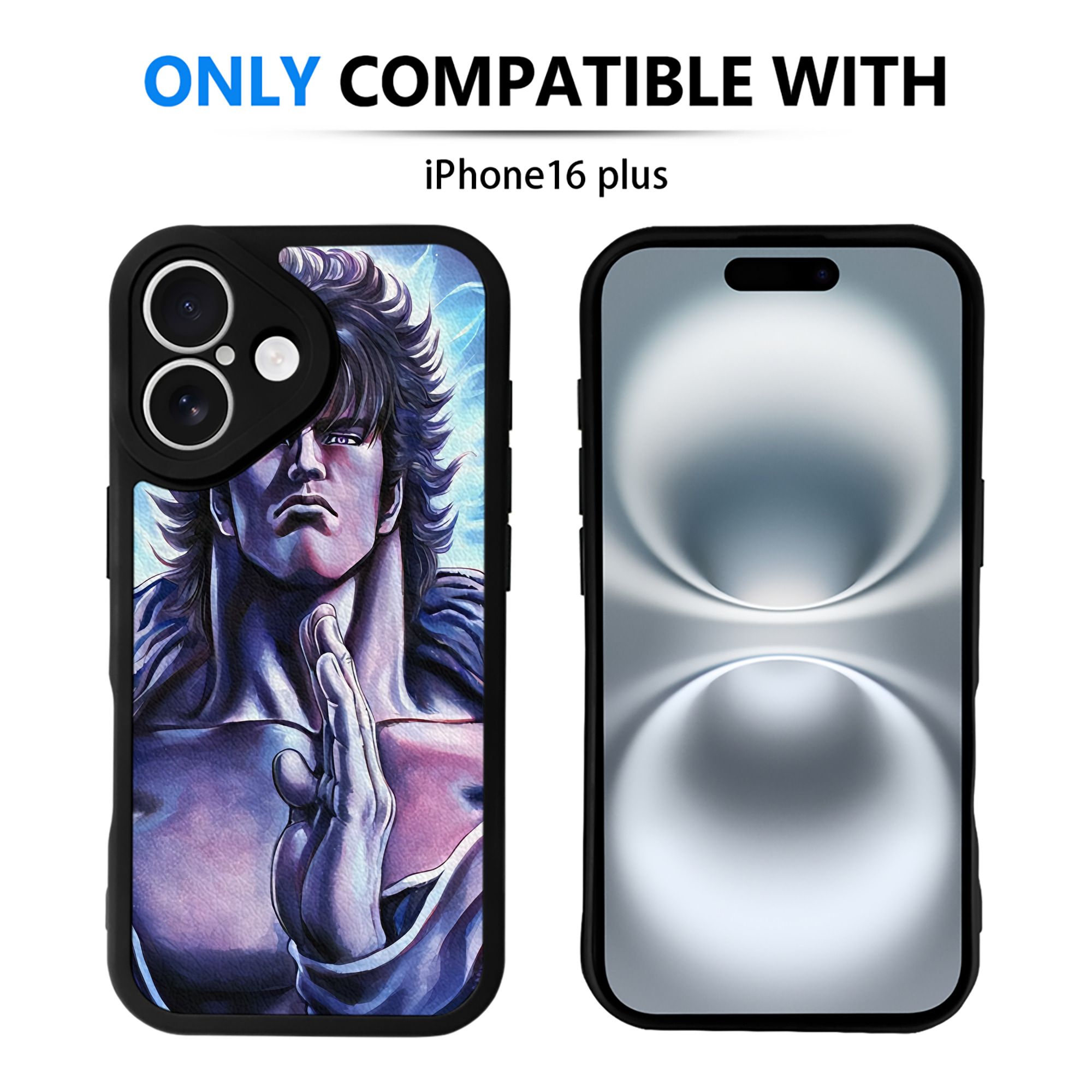 （画像用） 北斗の拳 Fist of the North Star 【iPhone 16シリーズ対応】シリコンスマホケース（レザー調） 材質：シリコン